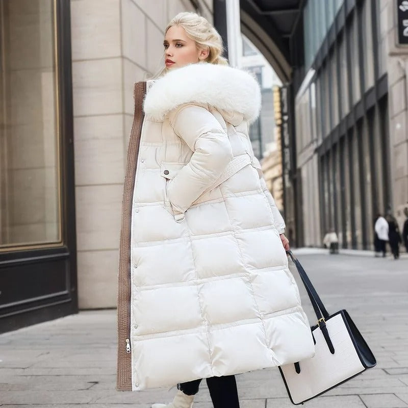 Abrigo de invierno elegante y moderno para mujer