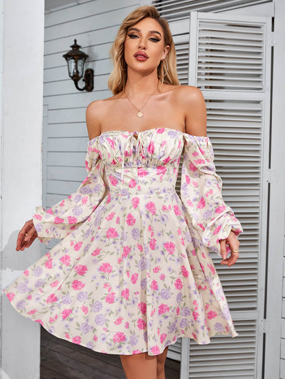 Tie Front Ditsy Floral Dress