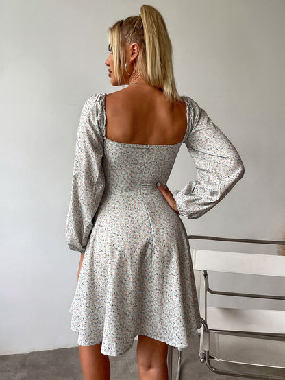 Tie Front Ditsy Floral Dress