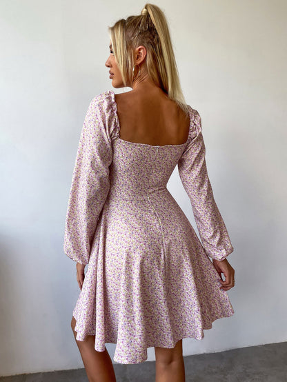 Tie Front Ditsy Floral Dress