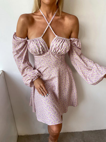 Tie Front Ditsy Floral Dress